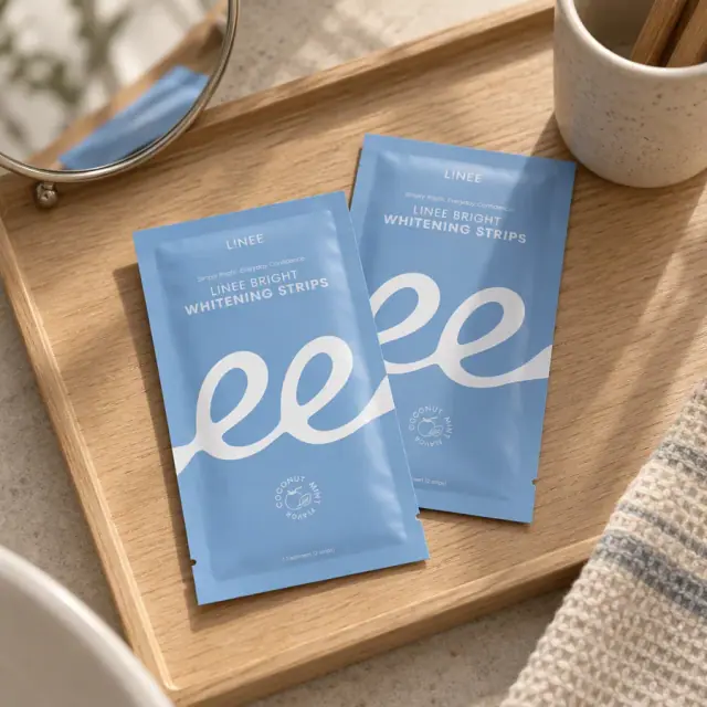 L!NEE Bright Whitening Strips แผ่นแปะฟันขาว 7 ซอง